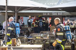 Brand bij restaurant aan de Oude Groenmarkt in Haarlem