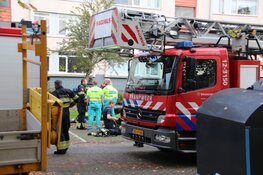 Brand in portiekflat in Haarlem