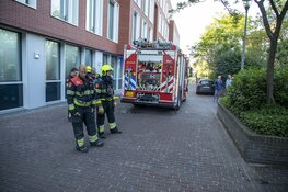 Trappenhuis parkeergarage vol met rook na brand