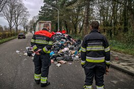 Brand in vuilniswagen in Haarlem