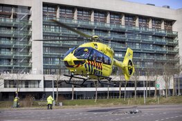 Corona-helikopter komt patiënt ophalen bij Spaarne Gasthuis
