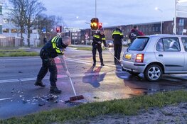 Kop-staart aanrijding op de Amerikaweg in Haarlem