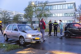 Kop-staart aanrijding op de Amerikaweg in Haarlem