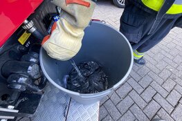 Brandje in prullenbak op 9e etage flat Claus Sluterweg