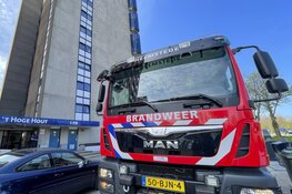 Brandje in prullenbak op 9e etage flat Claus Sluterweg