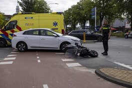 Aanrijding op fietspad Oudeweg in Haarlem