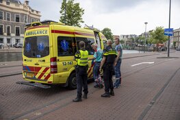 Fietsster lelijk ten val op bij val Spaarne Haarlem