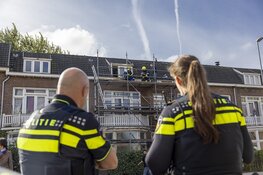 Brand bij werkzaamheden aan dak aan de Verspronckweg in Haarlem