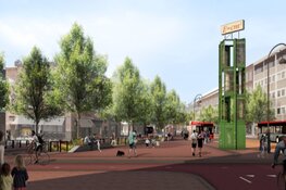Informatiecentrum over nieuwe inrichting Houtplein in Haarlem