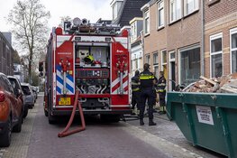 Brand in schuur aan de Leidsestraat in Haarlem