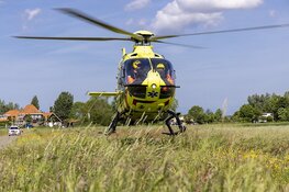 Traumahelikopter landt in weiland voor onwel geworden fietsster