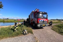Natuurbrand bij Vondelweg in Haarlem