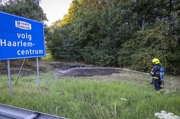 Bermbrandje langs de N205 bij Haarlem