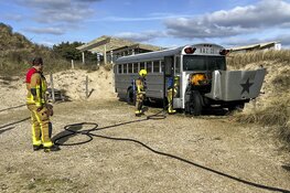 Brand in bus op camping De Lakens in Overveen