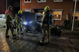 Bestelbus in brand in Haarlem