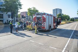 Aanrijding in Haarlem; aanhouding en auto in brand