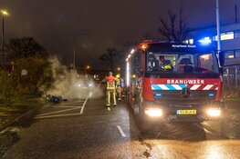 Scooter uitgebrand aan de Oudeweg in Haarlem