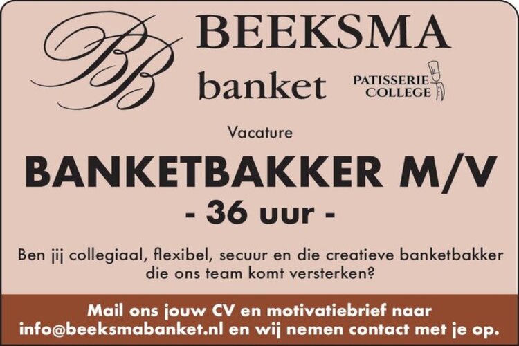 Beeksma Banket vacature