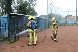 Brand in tribune op sportveld van Heemstede