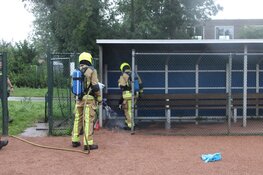 Brand in tribune op sportveld van Heemstede