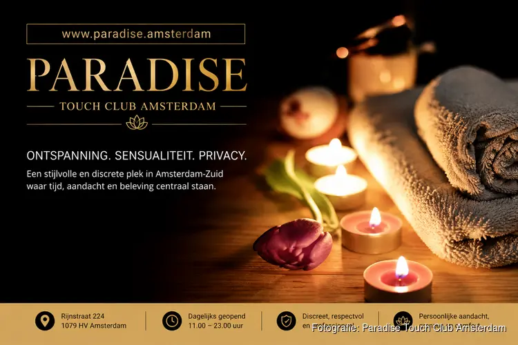Paradise Touch Club: een plek in Amsterdam waar ontspanning en sensualiteit samenkomen
