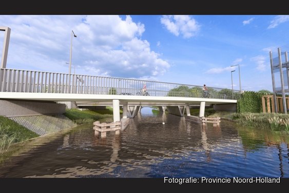 Start aanleg fietsbrug over Leidsevaart (N208)