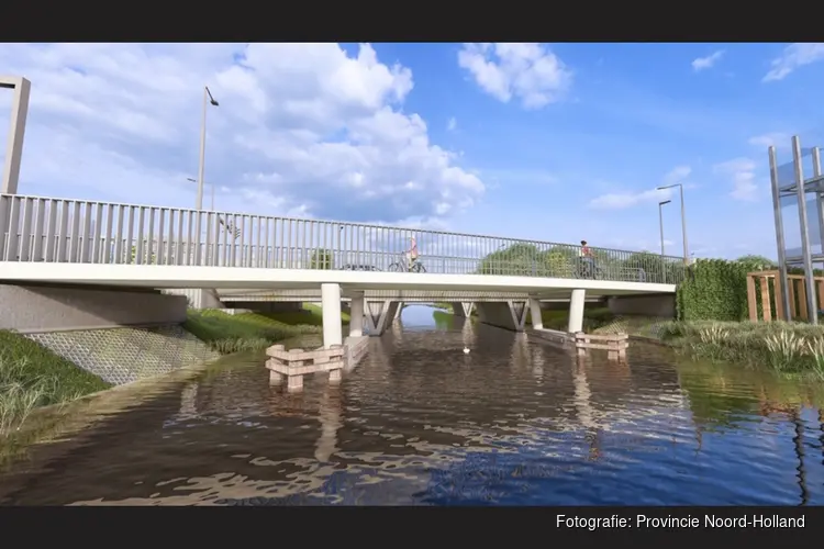 Start aanleg fietsbrug over Leidsevaart (N208)