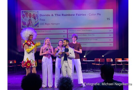 COC Regio Nijmegen Wint Finale COC Songfestival met Davide & The Rainbow Fairies en het lied Color Me Free